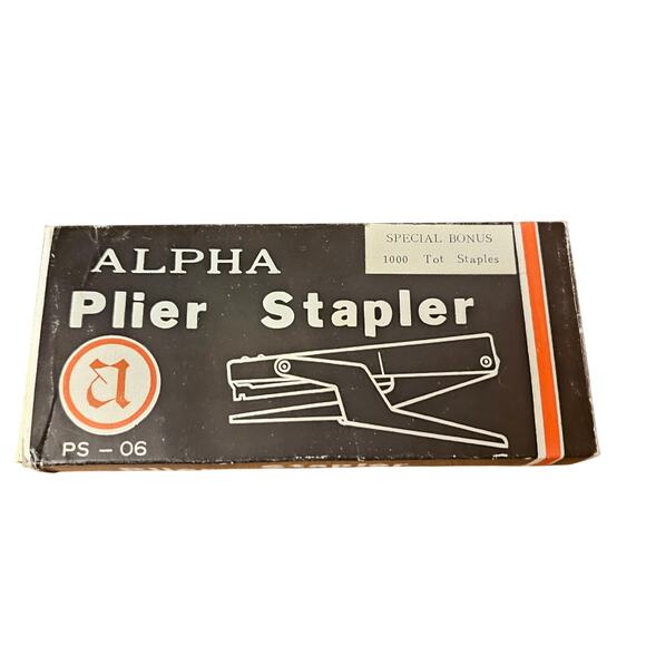Vintage Alpha Plier Stapler PS-06 No Staples Included (gg237) - Picture 1 of 8
